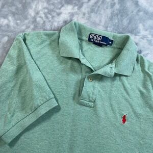 Polo by Ralph Lauren Polo Shirt Mens  Medium Green Red Pony Logo Short Sleeve